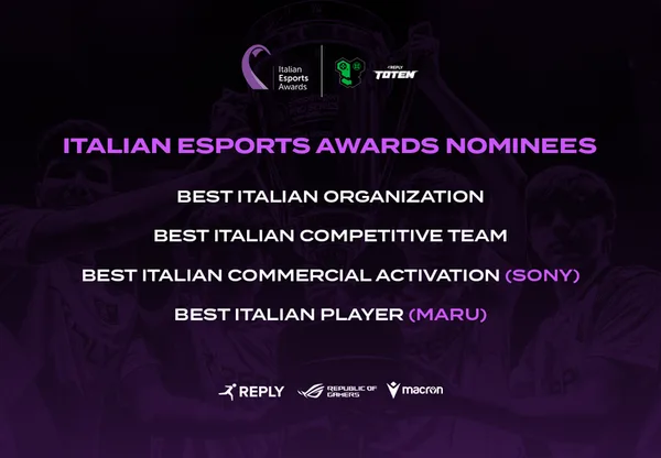 Esports Awards 2023: Reply Totem will take part in the most important awards ceremony of the year!